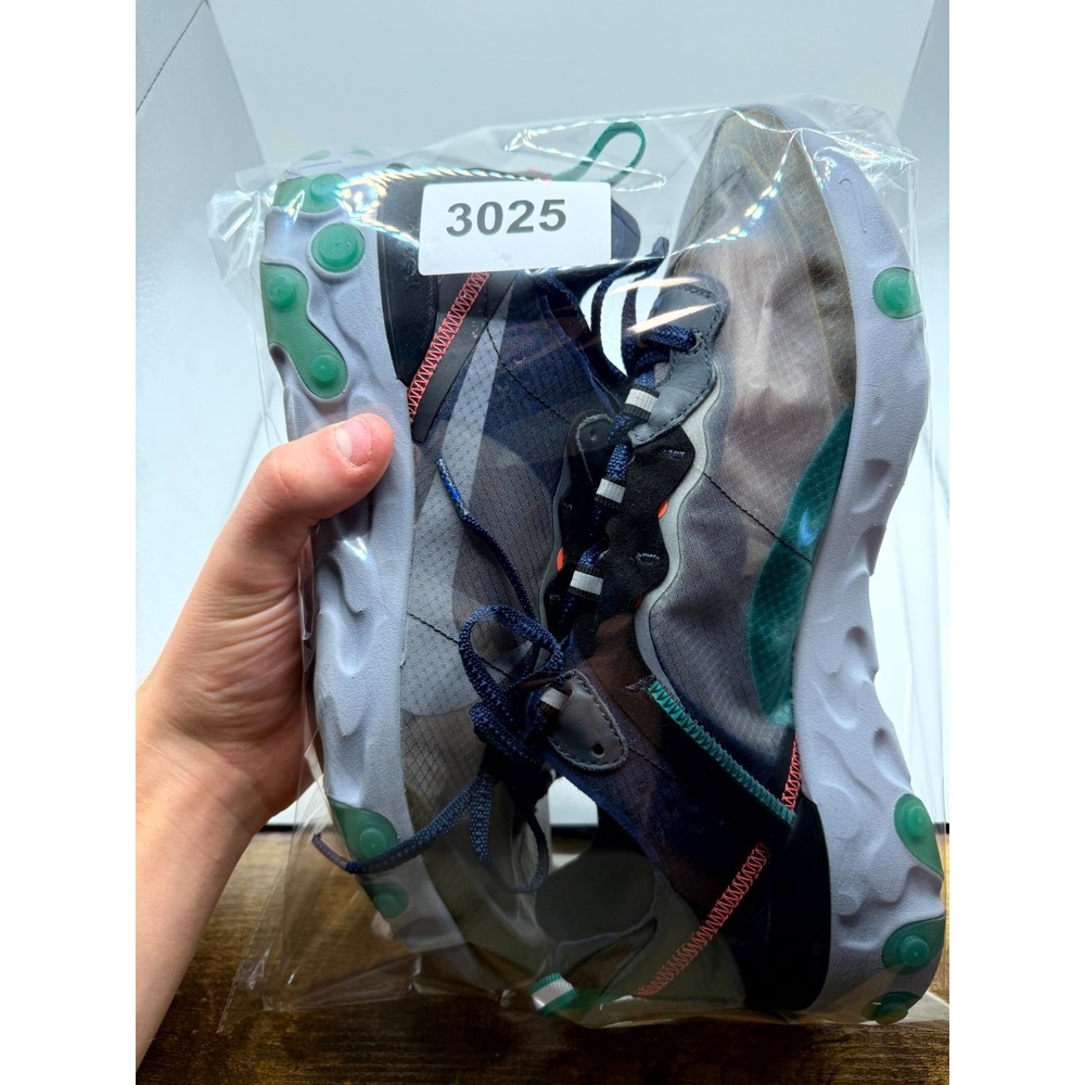 Nike React Element 87 Men 10.5 Sneaker Neptune Green Black Running Athletic Shoe - Picture 10 of 10